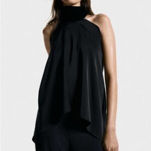 H&M Elegant Black Halter Top